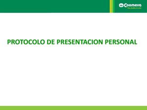 Protocolo de presentación personal