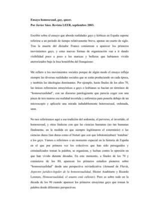 Ensayo homosexual