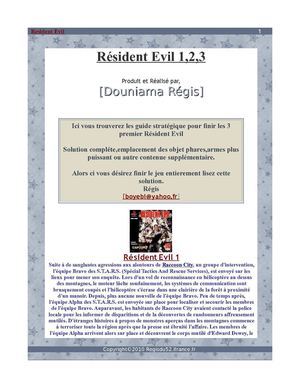 Resident Evil 1,2,3 Solution