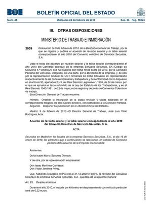 - Convenio Servicios Securitas