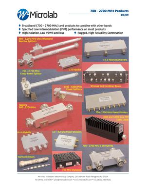 Microlab Catalog 700 - 2700 MHz products