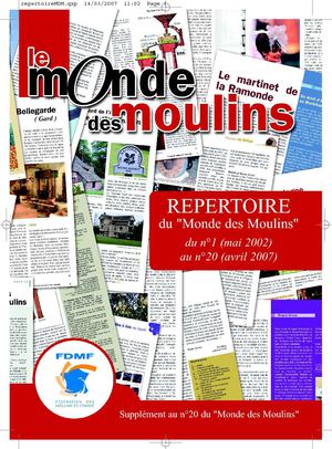 Monde des Moulins - Répertoire du "Monde des Moulins" Hors-Série