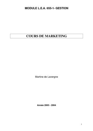Cours de marketing