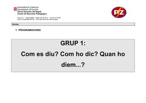 PROGRAMACIONS DELS MATERIALS