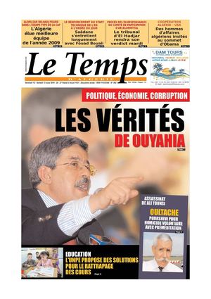 Le Temps d'Algérie www.letempsdz.com édition du 13 mars 2010 