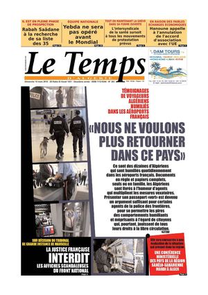 Le Temps d'Algérie www.letempsdz.com édition du 14 mars 2010