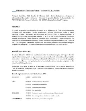 Sector Delikatessen - Chile