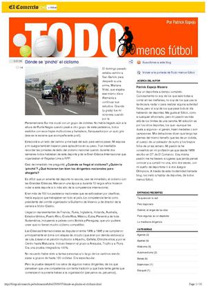 Dónde se ‘pinchó’ el ciclismo