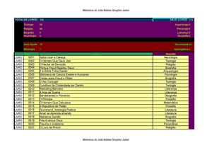 Planilha de Catálogo para Livros