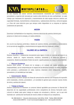 K.V.A. Motores y Plantas Eléctricas en Colombia
