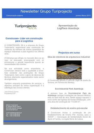 Newsletter Grupo Turiprojecto Março 2010