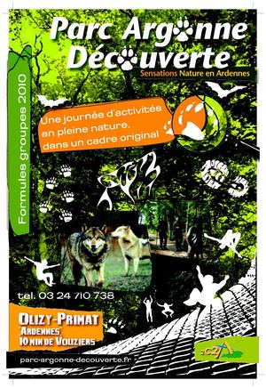 Parc Argonne Découverte (Nocturnia) - plaquettes groupes 2010