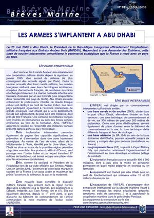 Les armées s'implantent à Abu Dhabi