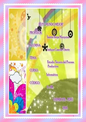 Estudio Tecnico del proceso productivo