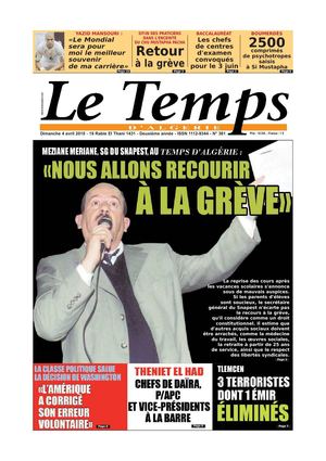 Le Temps d'Algérie www.letempsdz.com édition du 4 avril 2010