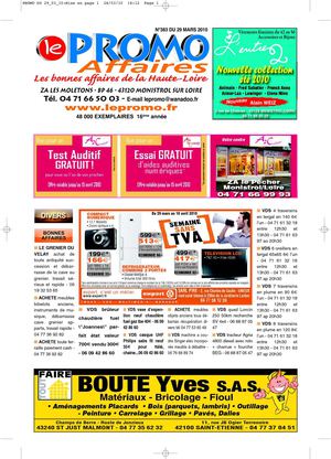 Promo Affaires - 29 Mars 2010