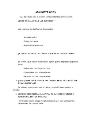 ADMINISTRACION GUIA PRIMER PARCIAL.