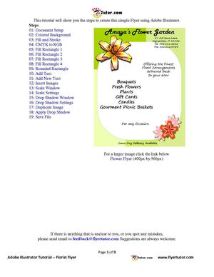 Adobe Illustrator Tutorial: Florist Flyer