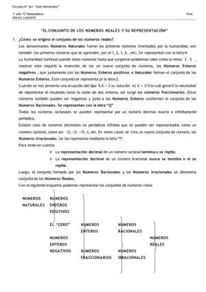 EL CONJUNTO DE LOS NÚMEROS REALES