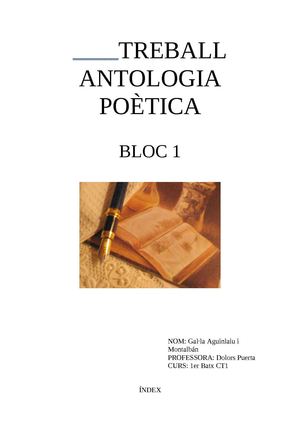 Treball antologia poètica