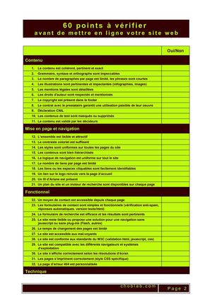 60 points à vérifier avant de mettre en ligne votre site web