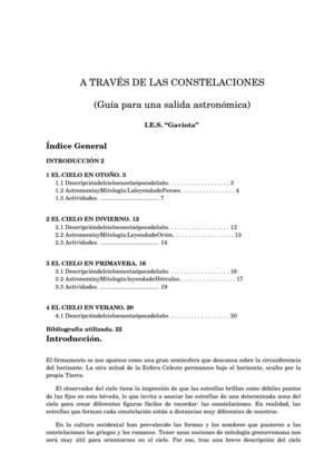 ASTRONOMIA A TRAVES DE LAS CONSTELACIONES