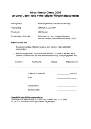 Abschlussprüfung 2009