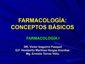 Clase 02 - Conceptos de Farmacología