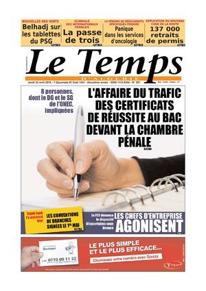 Le Temps d'Algérie www.letempsdz.com édition du 22 avril 2010