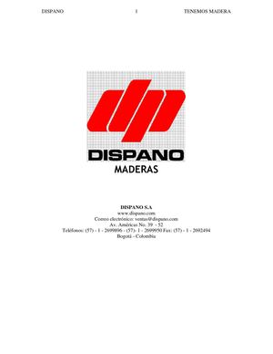 Catalogo de Maderas Dispano S.A.