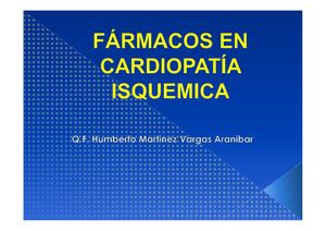 Clase 07 - Fármacos en Cardiopatía Isquémica