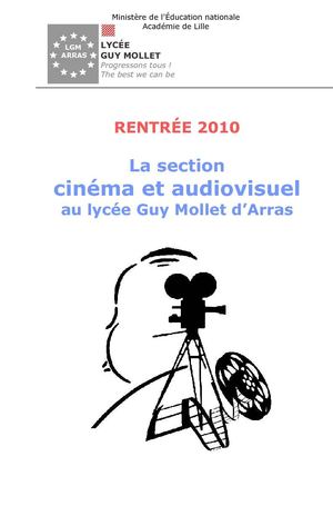 La section cinéma et audiovisuel au lycée Guy Mollet d’Arras