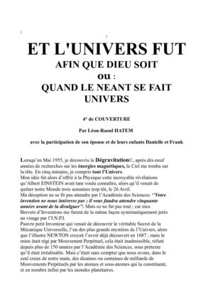 LE NEANT SE FAIT UNIVERS _Hatem Rozeilles