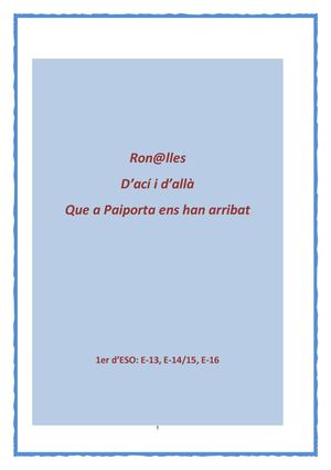 Ron@lles d’ací i d’allà que a Paiporta ens han arribat