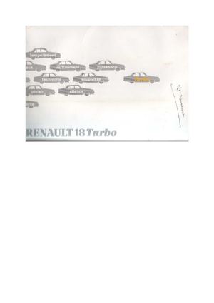 dossier de presse R 18 Turbo 81
