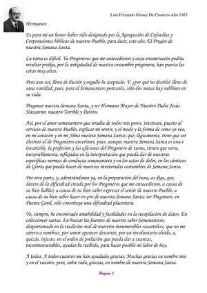 PREGON 1983 SEMANA SANTA PUENTE GENIL