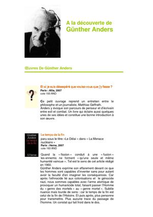 Dossier Gunther Anders