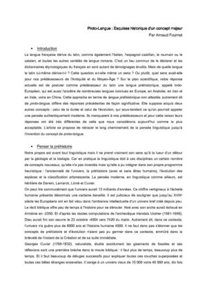 La notion de proto-langue