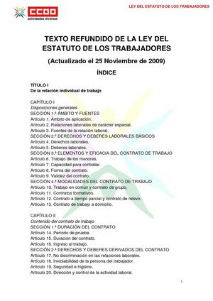 ESTATUTO DE LOS TRABAJADORES