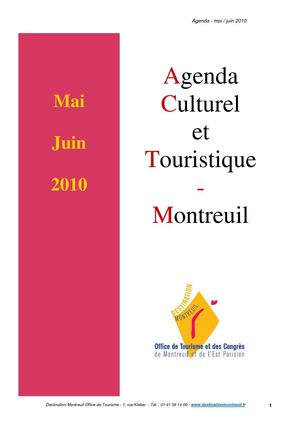 Agenda Culturel et Touristique de Montreuil de Mai - juin 2010