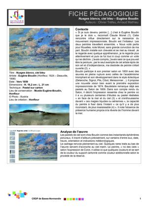 Nuages blancs, ciel bleu - Eugène Boudin