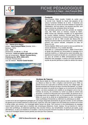 Falaise de la hague - Jean-François Millet