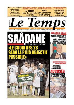 Le Temps d'Algérie www.letempsdz.com édition du 16 mai 2010