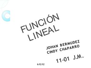 FUNCION  LINEAL
