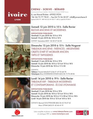 Tableaux, mobilier et objets d\'art 13-06-2010