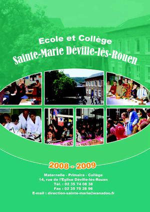 Plaquette de présentation du Collège Sainte Marie Déville