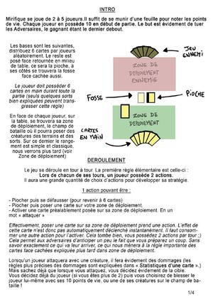 [FABRIK] Règles de Mirifique par Alexandre Lesaux