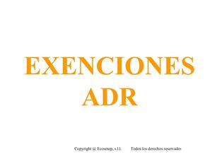 EXENCIONES ADR