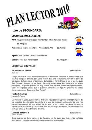 Plan Lector 2010