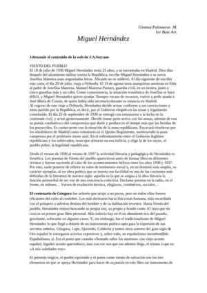 Miguel Hernandez.Gemma Palomeras .M.